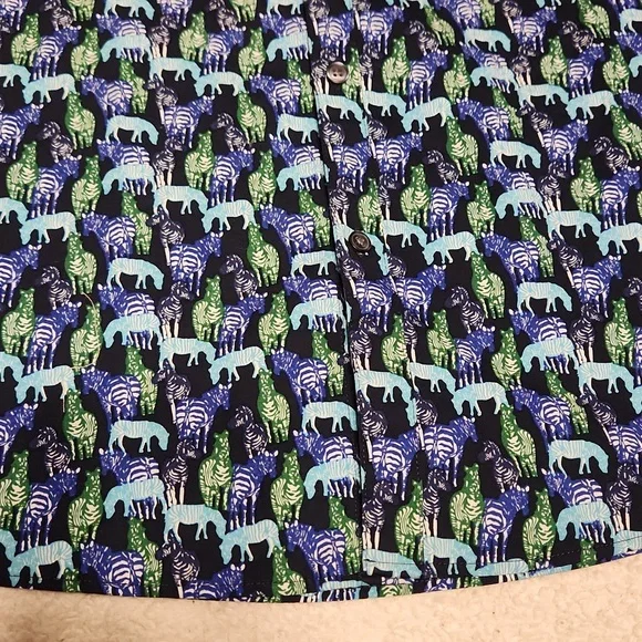 Marc Anthony Luxury Slim Fit Zebra Shirt - Picture 5 of 10